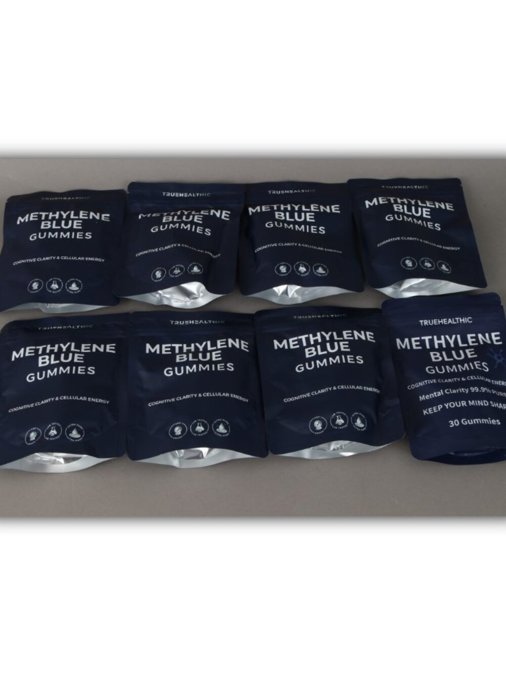 8 bags of Truehealthic Blue Gummies EXP. 2028 YOU GET ALL 8 BAGS PICTURED